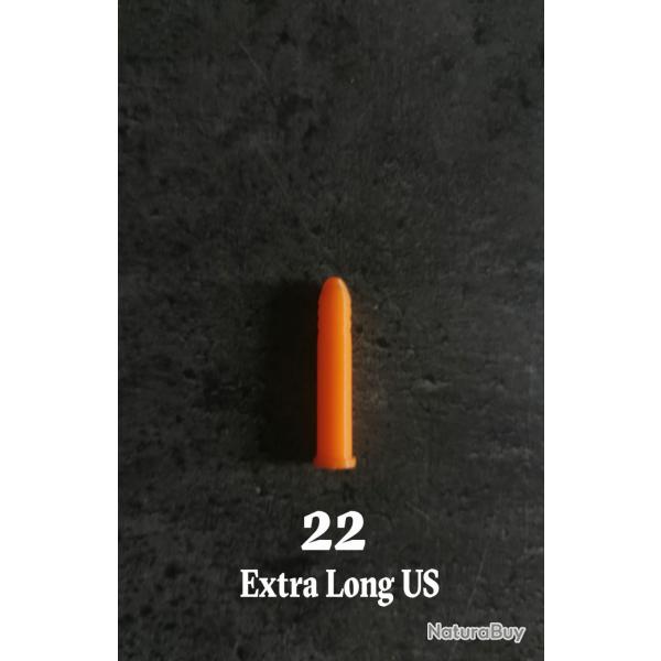 Lot de 3 Douilles Amortisseur, tir  sec 22 Extra Long US Rimfire
