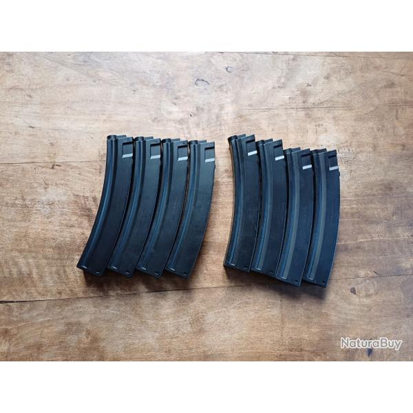8 Chargeurs Airsoft Mp5 Cyma Plastique Midcap
