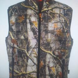 Gilet doudoune de chasse réversible warm percussion