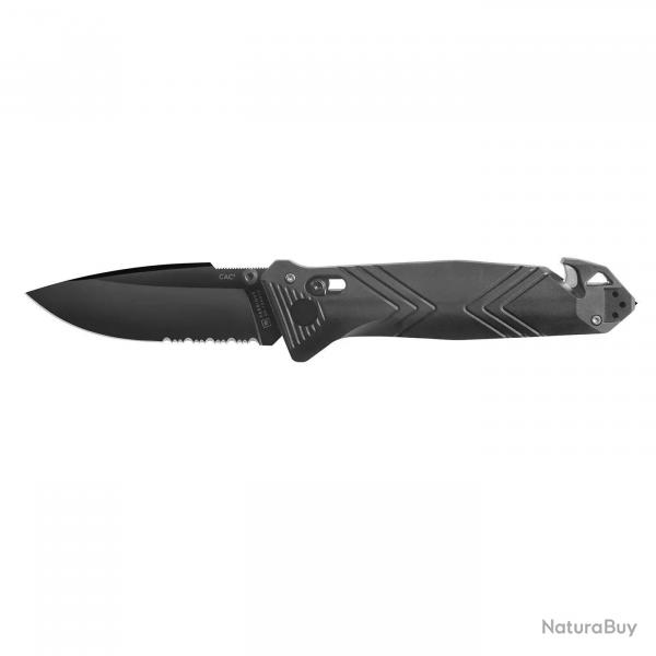 Couteau de Poche C.A.C. Serration PA6 Noir
