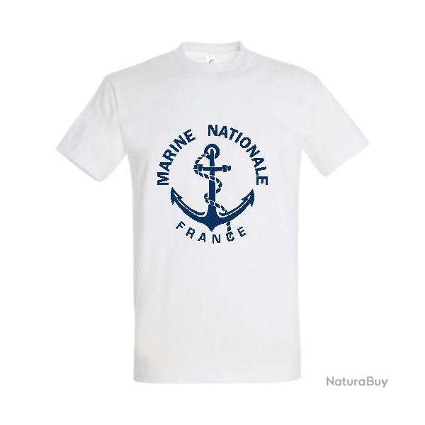 T-shirt Marine Nationale (blanc) XL