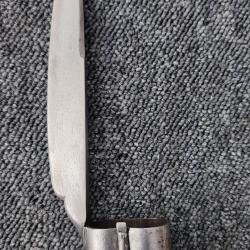 Rare ancienne baïonnette pour fusil de chasse double à silex avec système de verrouillage