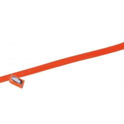 Collier Januel  Biothane Biogold Long 55 cm / Larg 25 mm Bleu - Orange