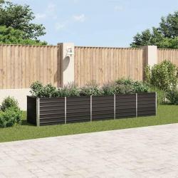 Lit surélevé de jardin Acier galvanisé 400x80x77 cm Anthracite