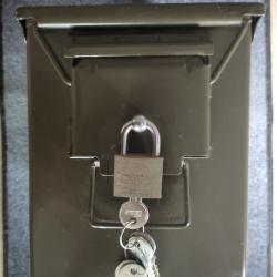 Caisse munition avec cadenas de sécurité