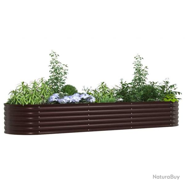 Jardin Bac de Culture Marron 320x80x44 cm Acier Galvanis