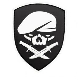 Ecusson/patch - Béret - Blanc - Velcro - Livraison gratuite