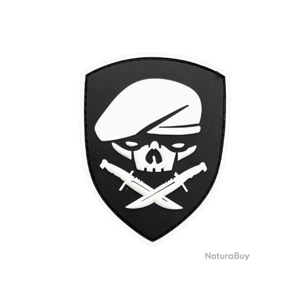 Ecusson/patch - Bret - Blanc - Velcro - Livraison gratuite