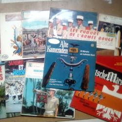 Lot 13 vinyles 33t marches militaire allemande fran&ccedil;aise sovi&eacute;tique
