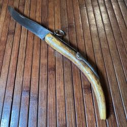 SUPERBE GRAND 34 cm COUTEAU PLOANT A PALME CORNILLON VERS 1900 TRÈS BON ÉTAT