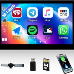 Moniteur D'appuie-tête 10.1 Pouces avec Carplay sans Fil Android Auto, écran Tactile IPS HD Display