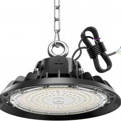 UFO 100W Éclairage LED Garage Projecteur 17000LM Réglable 60W/80W/100W LED High Bay Lampe IP65 Étanc
