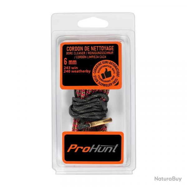Cordon de nettoyage type &quot;boresnake&quot; 6mm Pro Hunt (243,240...)