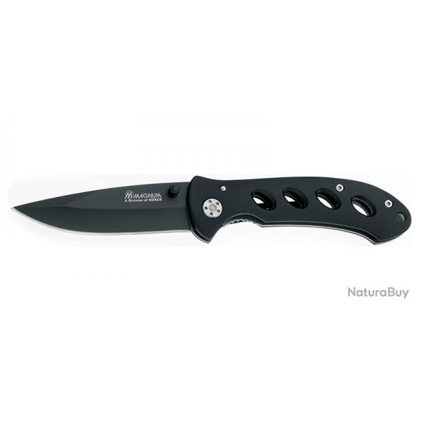 Bker Magnum Couteau Shadow - Lame 83mm - Manche Aluminium - Clip