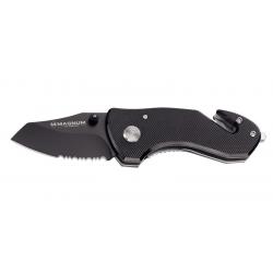 Böker Magnum Couteau Black Rescue - Lame 53mm - Manche Aluminium - Clip