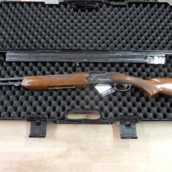 CARABINE EXPRESS COMBINE FUSIL SUPERPOSE VALMET 412 CAL.7X65R +12/70 + MALETTE BON ETAT OCCASION