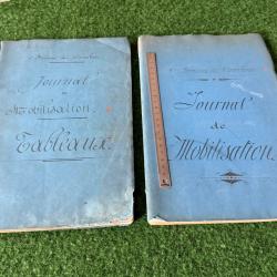 JOURNAL DE MOBILISATION  ET TABLEAUX DE LA 6 ÈME DIVISION DE CAVALERIE     W W 1