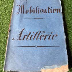 INSTRUCTION  SUR LA MOBILISATION DES BATTERIES  DE LA 6 ÈME DIVISION DE CAVALERIE     W W 1