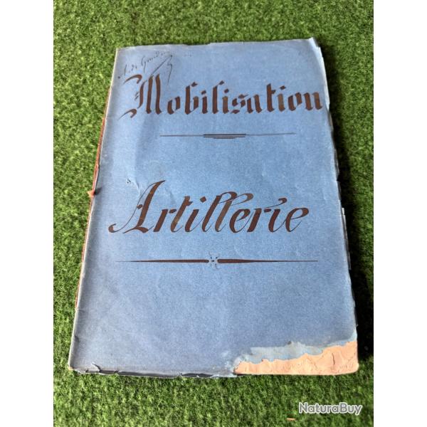 INSTRUCTION  SUR LA MOBILISATION DES BATTERIES  DE LA 6 ME DIVISION DE CAVALERIE     W W 1
