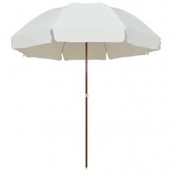 Parasol avec mât en acier 300 cm sable 02_0008104