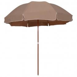 Parasol avec mât en acier 300 cm taupe 02_0008105