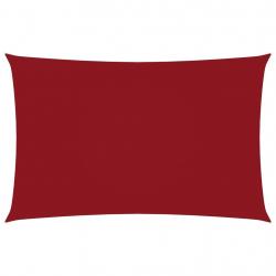 Voile toile d'ombrage parasol tissu oxford rectangulaire 2 x 5 m rouge 02_0009636