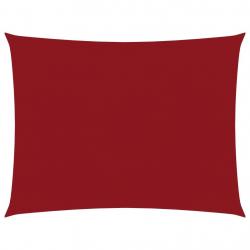 Voile toile d'ombrage parasol tissu oxford rectangulaire 3,5 x 4,5 m rouge 02_0009647