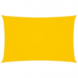 Voile toile d'ombrage parasol tissu oxford rectangulaire 2 x 5 m jaune 02_0009633