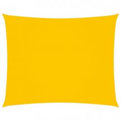 Voile toile d'ombrage parasol tissu oxford rectangulaire 3,5 x 4,5 m jaune 02_0009643