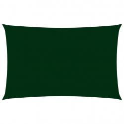 Voile toile d'ombrage parasol tissu oxford rectangulaire 5 x 8 m vert foncé 02_0009732
