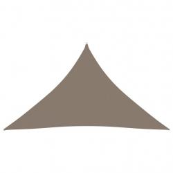 Voile toile d'ombrage parasol tissu oxford triangulaire 4 x 4 x 5,8 m taupe 02_0009883