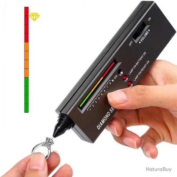 Testeur Dtecteur de Diamant V2 Professionnel - Outil Dtecteur pour Pierres Prcieuses Bijoux