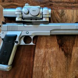 AMT HARDBALLER LONGSLIDE CUSTOM 45 ACP - CANON 7" + COMPENSATEUR - TASCO PRO POINT - 14 COUPS + 1