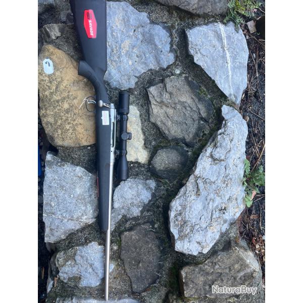 Savage axis XP stainless cal 7-08+lunette Weaver 3-9X40