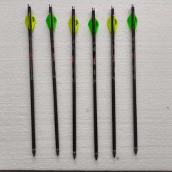 Lot de 6 flèches carbone QUILL pour arbalète Excalibur