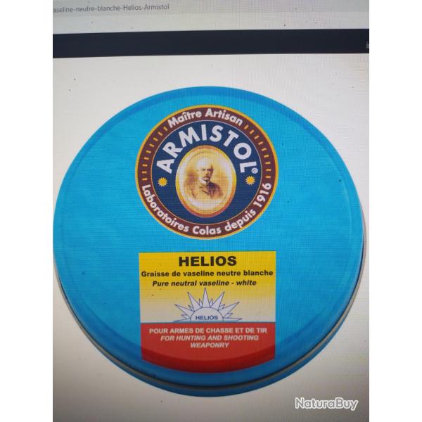 Bote de graisse de vaseline neutre blanche Helios armistol