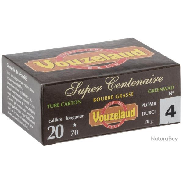 Cartouches Vouzelaud Super Centenaire Cal. 20 70 bte de 10