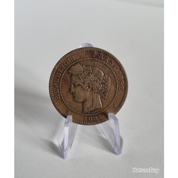 De Qualit : 10 Centimes Crs 1891 A , Paris , XIXme Sicle 19me