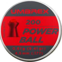Munition à air comprimé POWERBALL UMAREX TETE RONDE CAL 4.5 MM 0.61G X200
