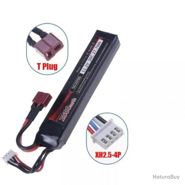 Batterie Lipo 11.1V 2500mAh LISM - 1pcs T battery 11.1V