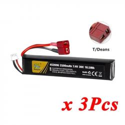 Batterie Lipo 7.4V 11.4V 2500mAh 2800mAh 2S 3S TERANTY - 2S 2500mAh T 3pcs
