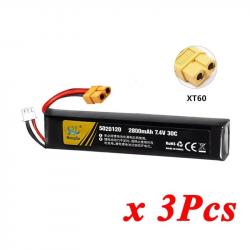 Batterie Lipo 7.4V 11.4V 2500mAh 2800mAh 2S 3S TERANTY - 2S 2800mAh XT60 3pcs