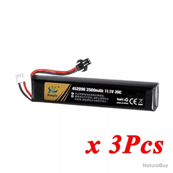 Batterie Lipo 7.4V 11.4V 2500mAh 2800mAh 2S 3S TERANTY - 3S 2500mAh SM 3pcs