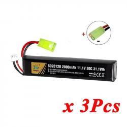 Batterie Lipo 7.4V 11.4V 2500mAh 2800mAh 2S 3S TERANTY - 3S 2800mAh OB 3pcs