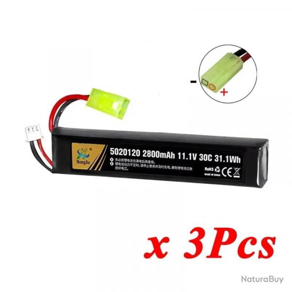 Batterie Lipo 7.4V 11.4V 2500mAh 2800mAh 2S 3S TERANTY - 3S 2800mAh OR 3pcs
