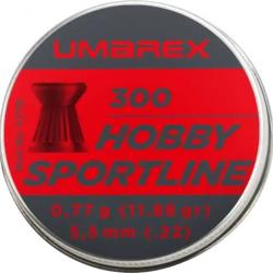 Munition à air comprimé HOBBY SPORTLINE UMAREX TETE PLATE CAL 5.5 MM 0.77G X300