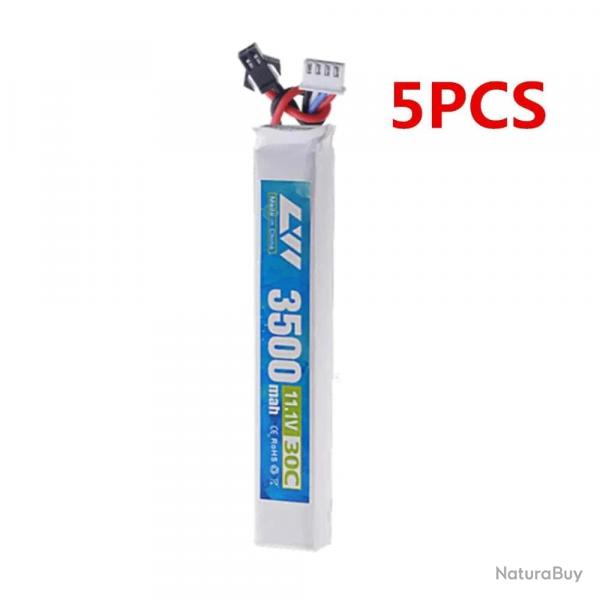 Batterie LiPo 11.1V 3S 3500mAh 30C GAOLAG - 5pcs 3500mah-SM
