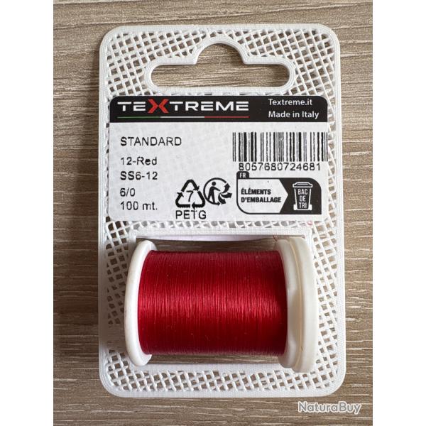 Fil de Montage Textreme Standard taille 6/100-100 Mtres Red