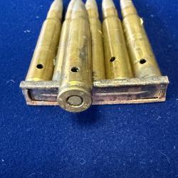 clip de 5 cartouches pour mauser  7,57 mm  inertes et démilitarisées  w w 2