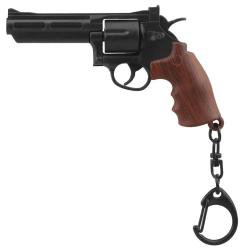 Porte-clés revolver 1:4 avec magazine - Noir